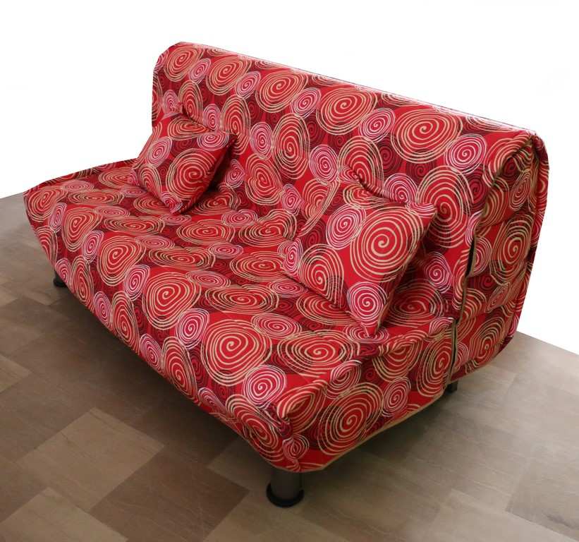 Divano-letto stile moderno in tessuto sfoderabile ROSSO o BLU - immagine 2