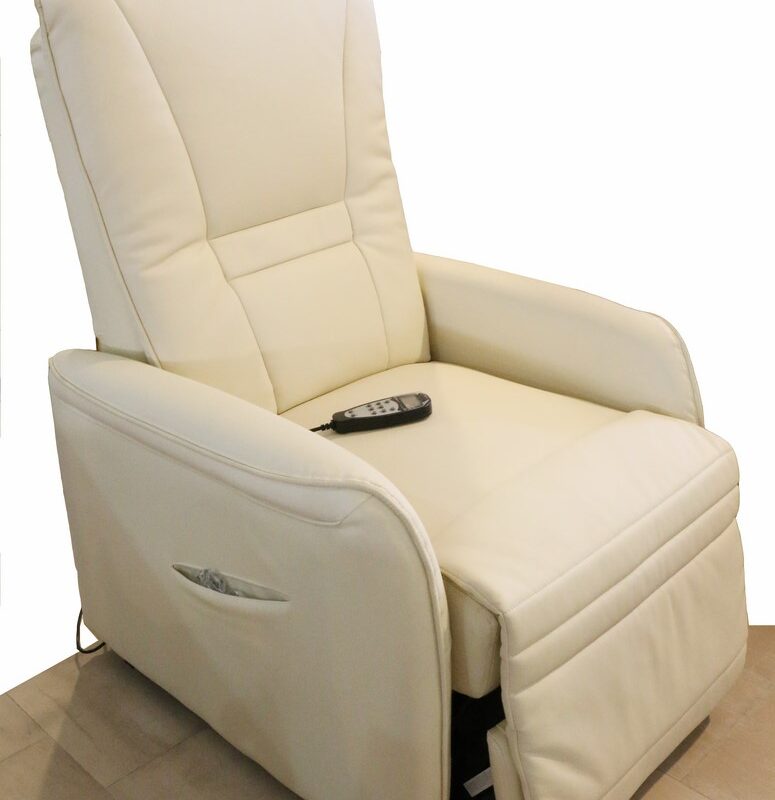 Poltrona reclinabile stile moderno in pelle