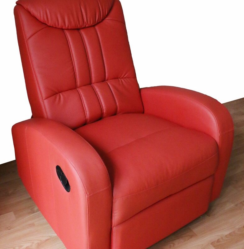 Poltrona relax manuale combinata in ecopelle