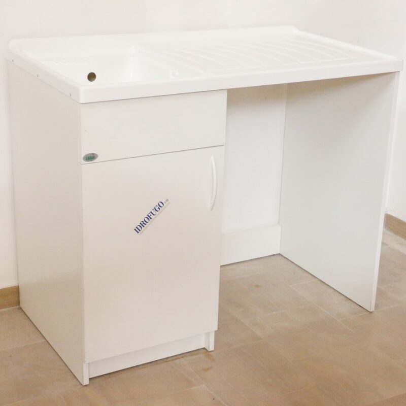 Lavatorio con vano per incasso lavatrice d’arredo in stile moderno