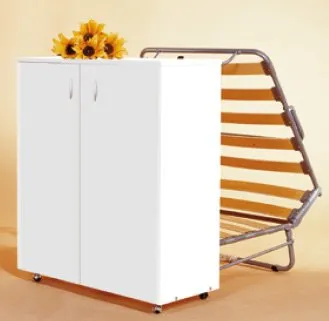 Mobile a rotelle in stile moderno con rete a doghe pieghevole - immagine 4