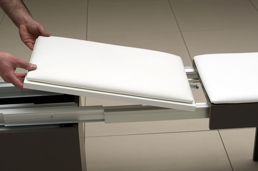 Panca-seduta allungabile MAX 340 stile moderno bianco e tortora - immagine 6