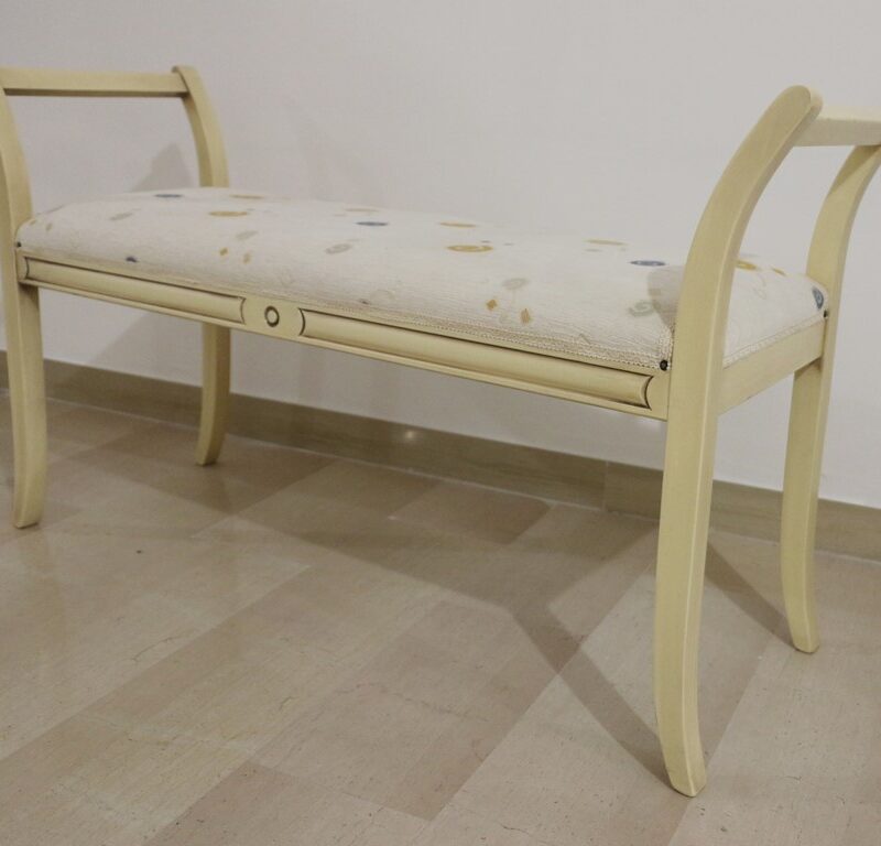 Poltrona stile classico legno Avorio anticato