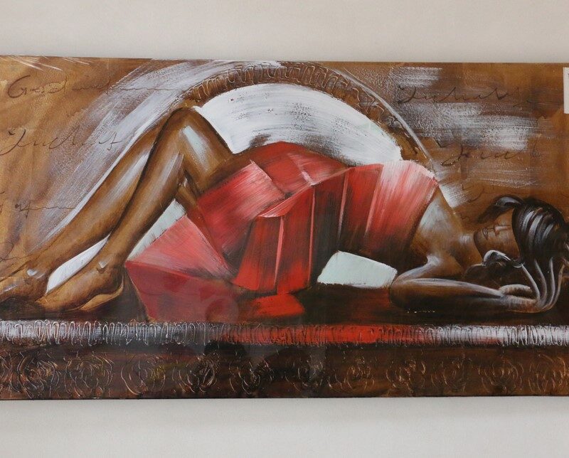 Quadro dipinto su tela Donna sdraiata