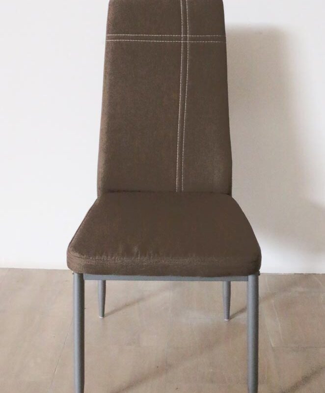 Sedia in stile moderno tessuto marrone