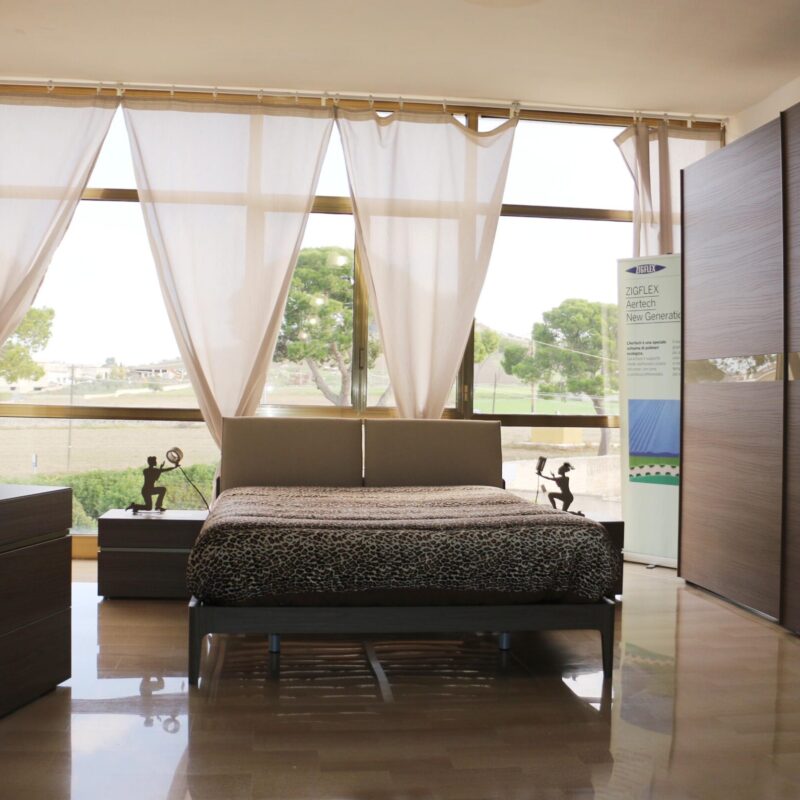 Camera da letto in stile moderno colore rovere avena