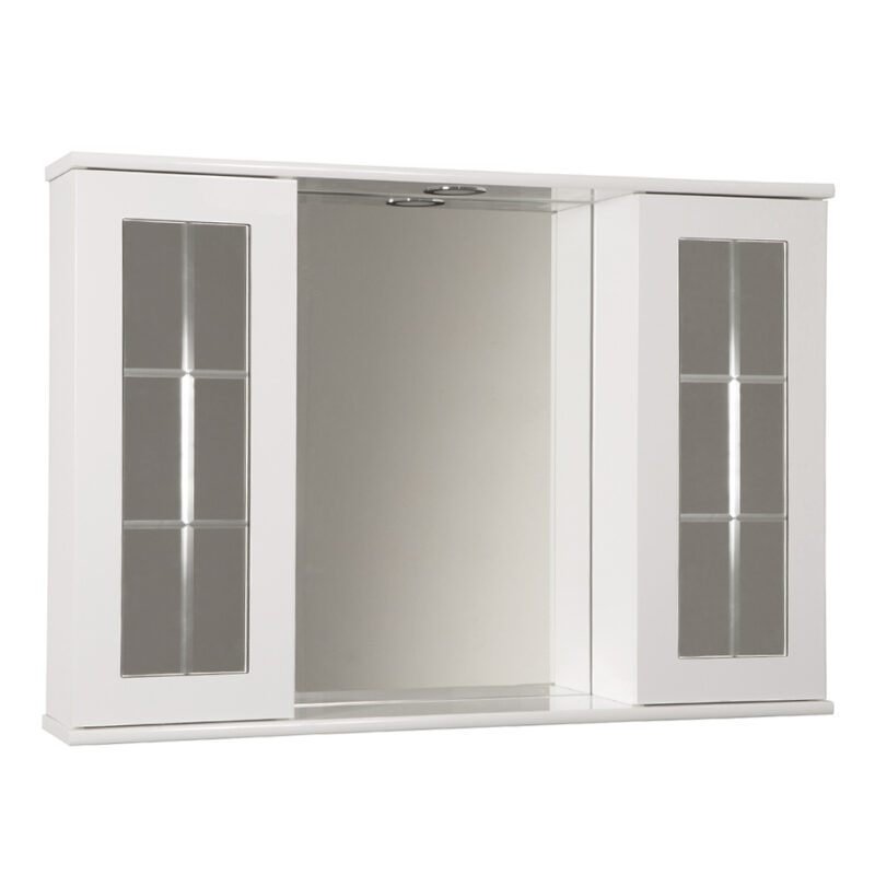 Pensile bagno in stile moderno con specchio stile Inglese