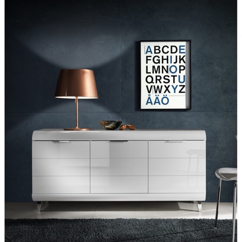 Madia in stile moderno bianco lucido