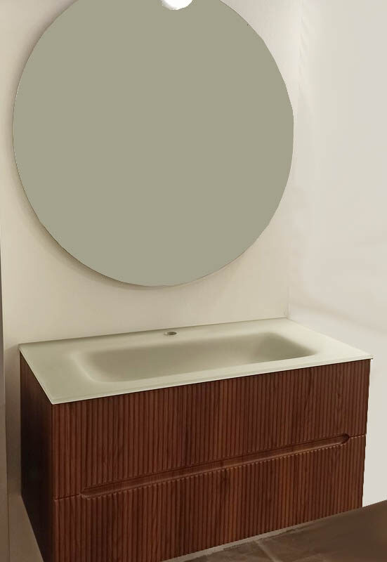 Mobile bagno in stile moderno noce gold