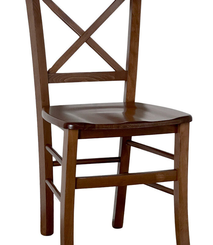 Sedia in stile rustico noce